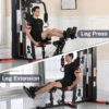 Home Gym, Multifunctional Workout Equipment with Leg Press, ...