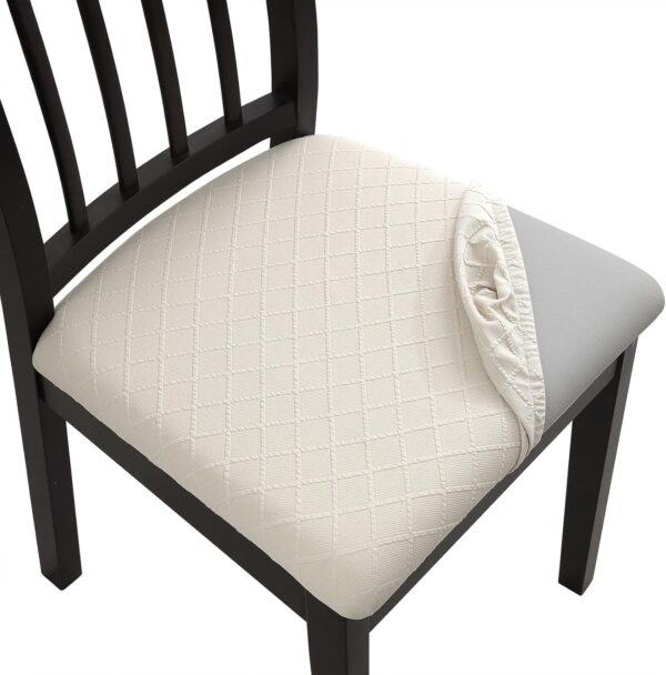 Waterproof Seat Cushion Covers 6 PCS, Stretch Jacquard Chair...