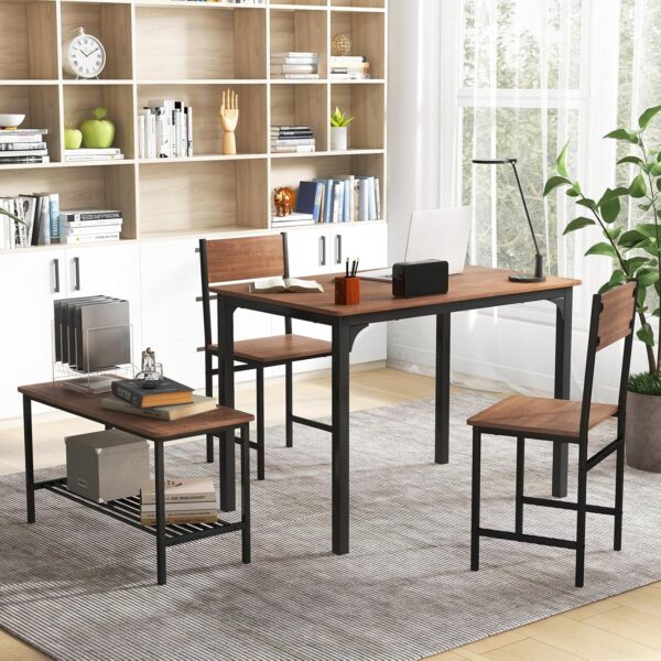 Giantex Dining Table Set for 4, 43" Kitchen Table and Chairs...