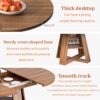 43.3in-59in Extendable Round Dining Table for 4-8,Modern Kit...