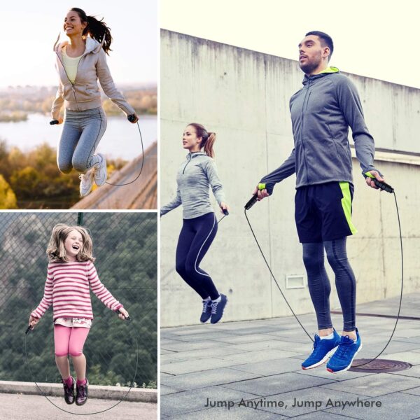 Jump Rope, Tangle-Free Rapid Speed Jumping Rope Cable with B...