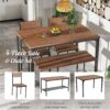 Giantex Dining Table Set for 4, 43" Kitchen Table and Chairs...