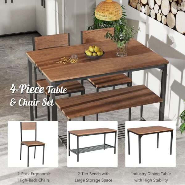 Giantex Dining Table Set for 4, 43" Kitchen Table and Chairs...