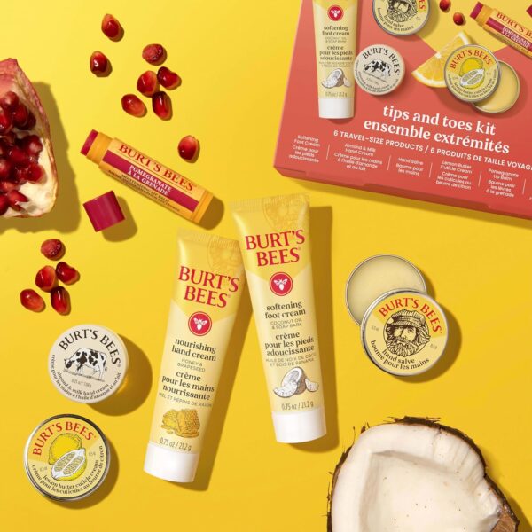 Burt's Bees Gifts Ideas, Tips and Toes Kit, 6 Travel Size Pr...