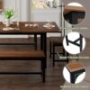 Feonase 5-Piece Dining Table Set for 4-8 People, 63" Extenda...