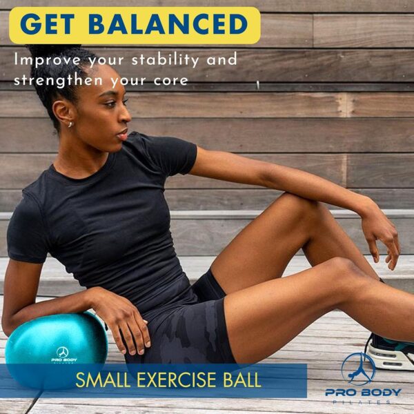 ProBody Pilates Ball 9 Inch - Small Exercise Ball for Stabil...
