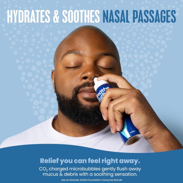 Breathe Right Sparkling Saline Nasal Rinse Spray – Effervesc...