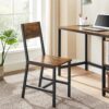 VASAGLE Dining Chair Set of 4, Rustic Wood Chairs with Metal...