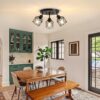 3-Light Kitchen Flush Mount Ceiling Light, Adjustable Multi-...