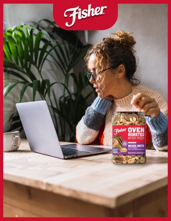 Fisher Oven Roasted Never Fried Mixed Nuts with Peanuts, 24 ...