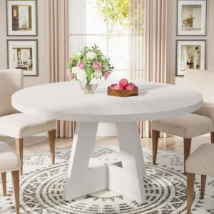 Tribesigns Round Dining Table Wood Kitchen Table for Dining ...