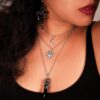 Sacina Gothic Crescent Moon Choker, Moon Sun Star Choker Nec...