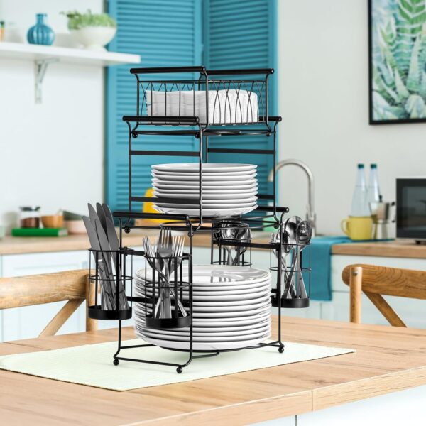 Sorbus® Buffet Caddy — 7-Piece Stackable Set Includes Plate,...