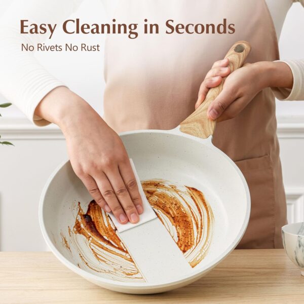SENSARTE Nonstick Ceramic Frying Pan Skillet with Lid, 9.5 I...
