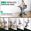 Foldable Exercise Bike Stationary Bikes for Home, 5 IN 1 Ind...