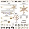 52pcs Brooch Pins Charms For Socks Bulk Fashion Decorative S...