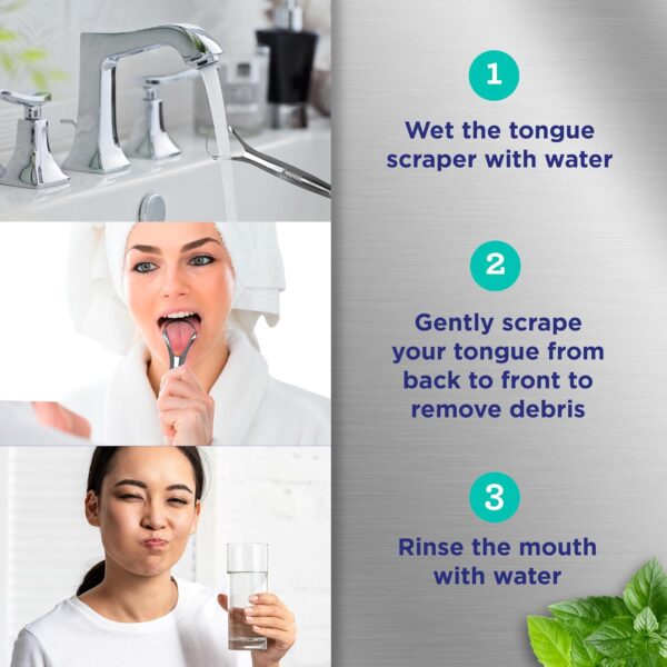 GuruNanda Tongue Scraper for Adults (2 Pack) with Travel Cas...