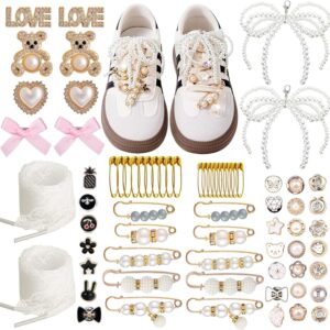 72 Pcs Sneaker Charms, Shoelace Charms For Sneakers, Pearl R...