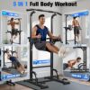 Sportsroyals Pull Up Bar Dip Station Power Tower Assistive T...