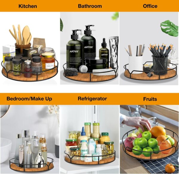 Lazy Susan Turntable Organizer for Cabinet Pantry Kitchen Co...