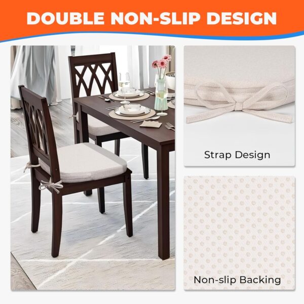Chair Cushions for Dining Chairs, D-Shaped Seat Cushions wit...