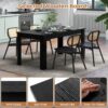 Giantex Dining Table for 6, Rectangular Kitchen Table with 3...