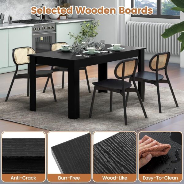 Giantex Dining Table for 6, Rectangular Kitchen Table with 3...