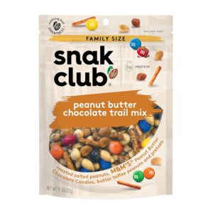 Snak Club Peanut Butter Chocolate Trail Mix with Peanuts, Pe...