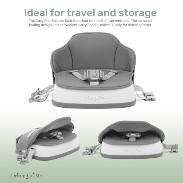 Dream On Me Cozy Pod Booster Seat with Removable Cover in Gr...