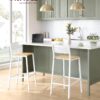 VASAGLE Bar Stool Set of 2, Bar Chairs for Kitchen, Dining R...