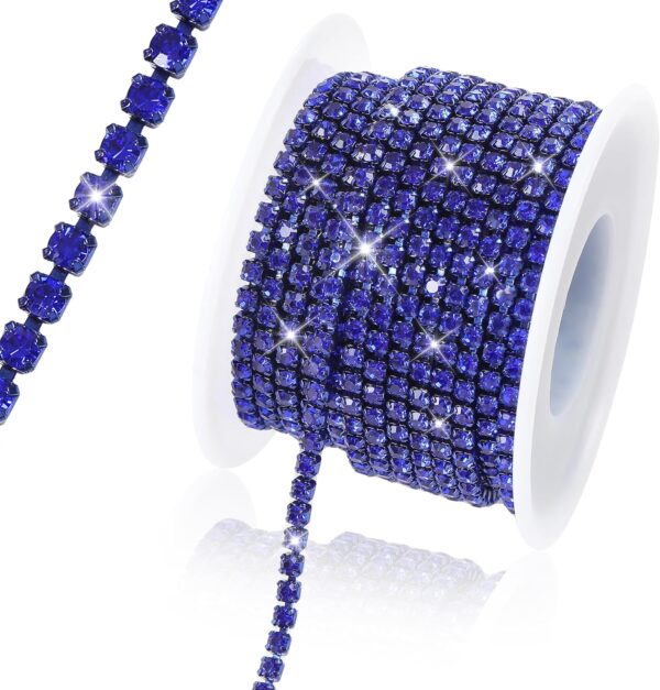 10 Yards 3 MM Rhinestone Chain Trim Crystal Close Trim for S...