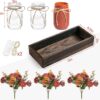 3 Pcs Mason Jar Centerpiece Table Decorations for Dining Tab...