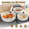 SENSARTE 24 Piece Pots and Pans Set, Nonstick Detachable Han...