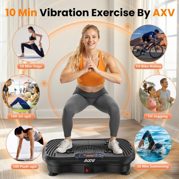 AXV Vibration Plate Fitness Platform Exercise Machine Vibrat...