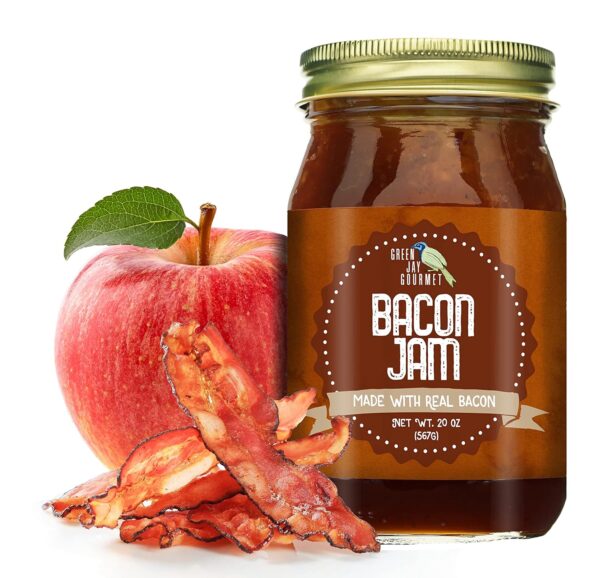 Green Jay Gourmet Bacon Jam - Classic Spread for Burgers, Sa...