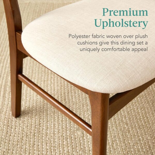 Best Choice Products 6-Piece Wooden Dining Set, Mid-Century ...