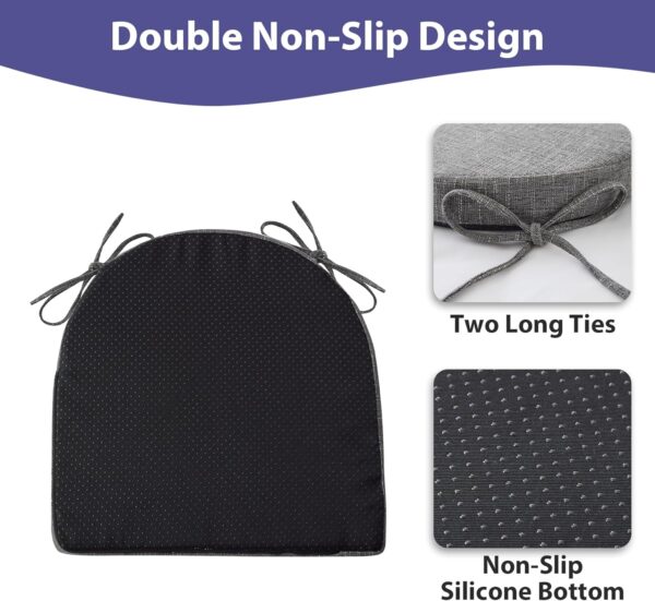 Chair Cushions for Dining Chairs with Ties and Removable Cov...