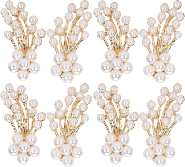 Pearl Rhinestones Embellishments Flower Rhinestone Charms fo...