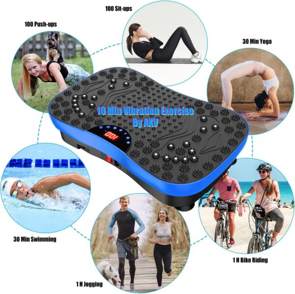 AXV Vibration Plate Exercise Machine Whole Body Workout Port...