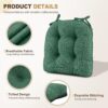downluxe Indoor Chair Cushions for Dining Chairs, Tufted Ove...