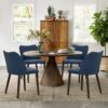 COLAMY Upholstered Dining Chairs Set of 4, Modern PU Leather...
