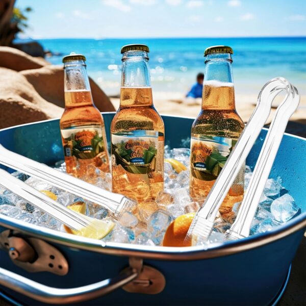 PEASUG 20 PCS Plastic Serving Tongs, Disposable Plastic Tong...
