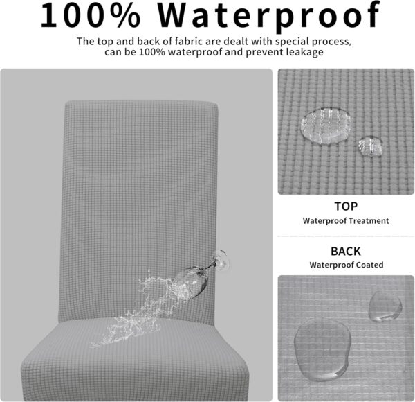 Easy-Going 100% Waterproof Dining Room Chair Cover Set of 6,...