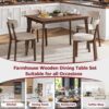 Tangkula Dining Table Set for 4, Dinette Set with Table and ...