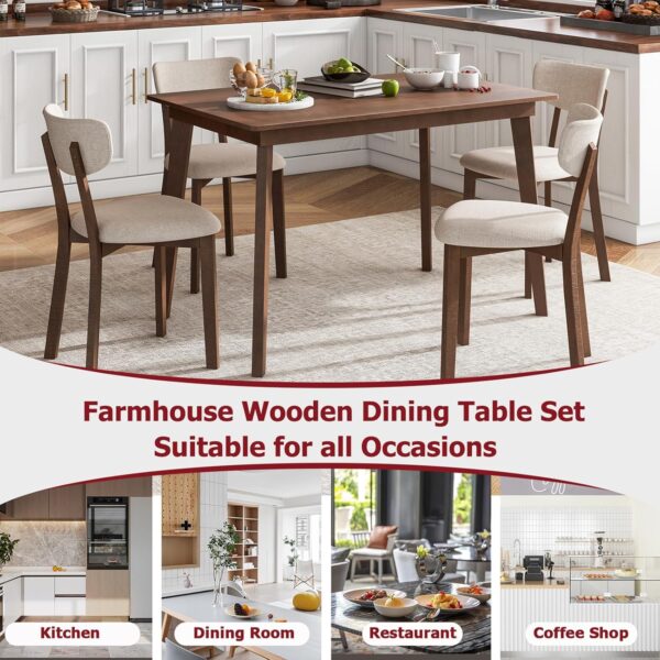 Tangkula Dining Table Set for 4, Dinette Set with Table and ...