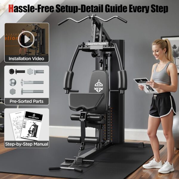 Sportsroyals Home Gym, Multifunctional Home Gym Equipment, W...