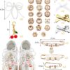 Yawlsow 40 Pcs Shoe Charms for Sneakers Junk Charms for Wome...