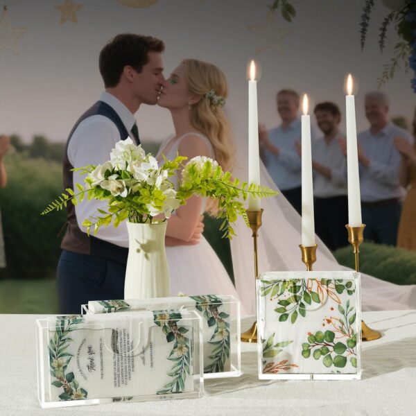 Clear Acrylic Napkin Holder for Table, Elegant Non-Slip Gues...