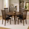 AMERLIFE Solid Wood 5-Piece Foldable Dining Set, Mid Century...