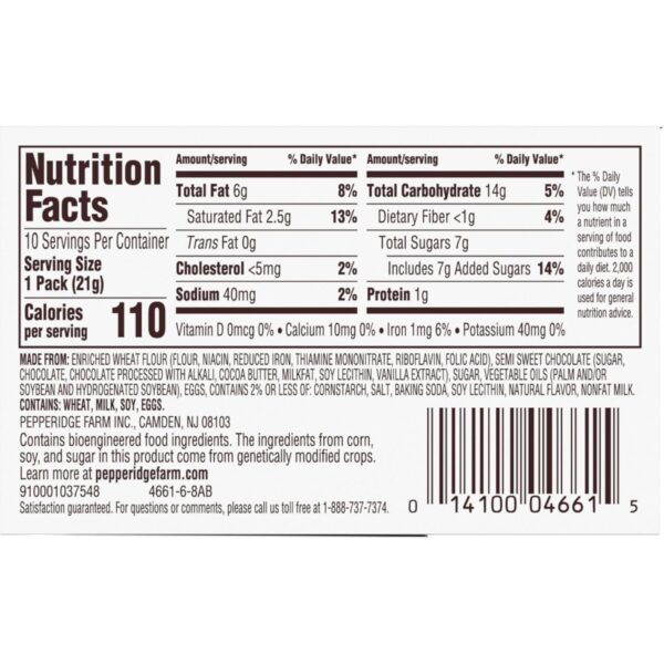 Pepperidge Farm Milano Cookies, Dark Chocolate, 10 Packs, 2 ...